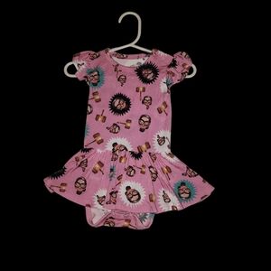 Posh Peanut Ruth Bader Ginsburg Pink Twirl Dress EUC